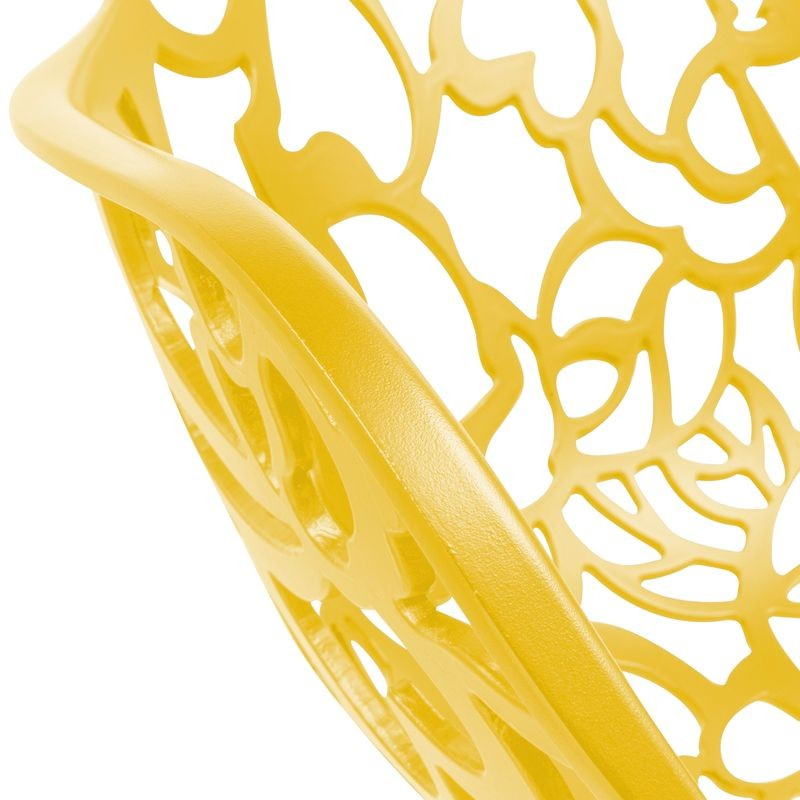 LeisureMod Modern Devon Aluminum Armchair Yellow Zoomed.