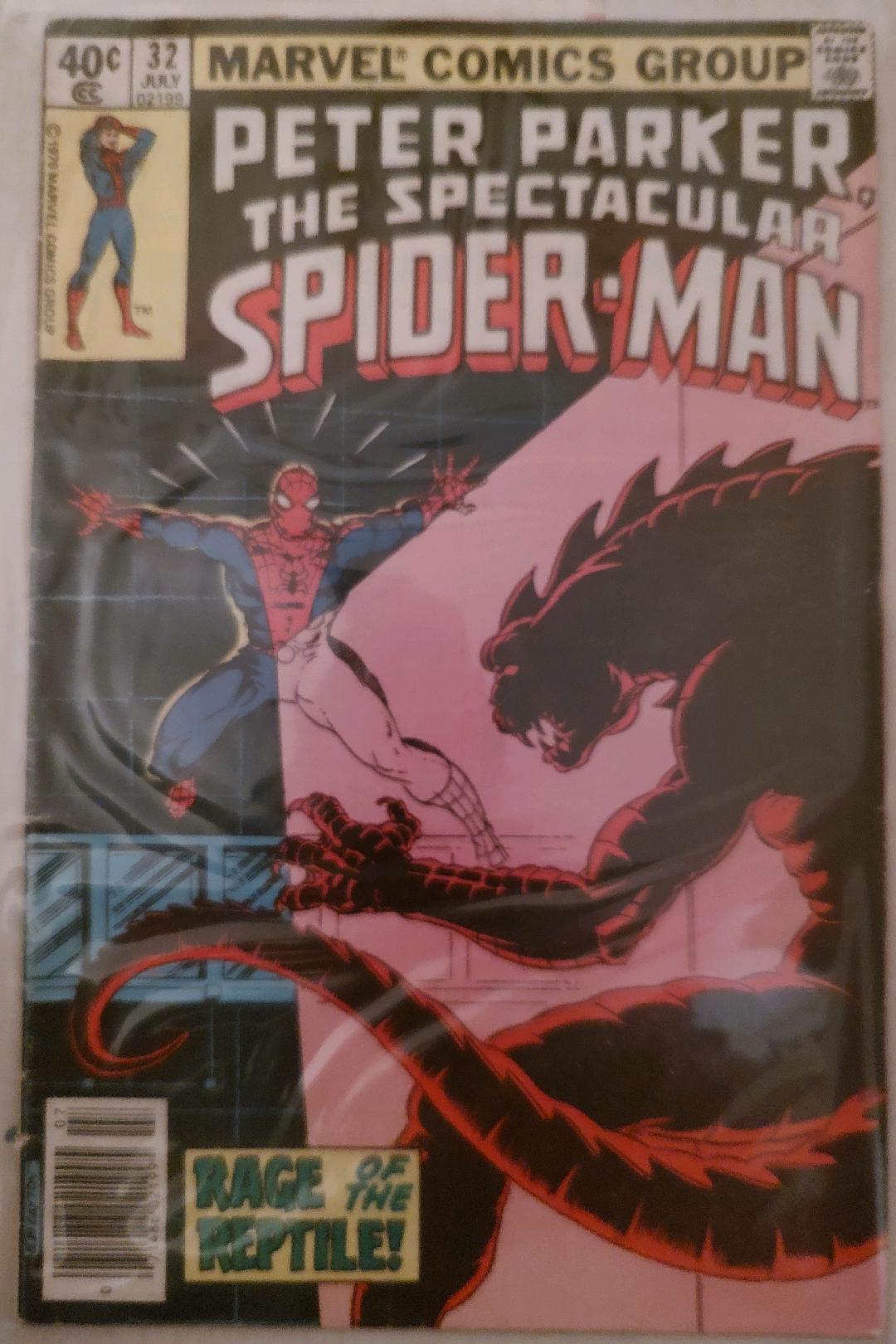 Peter Parker Spectacular Spiderman #32 Comic Book Cover