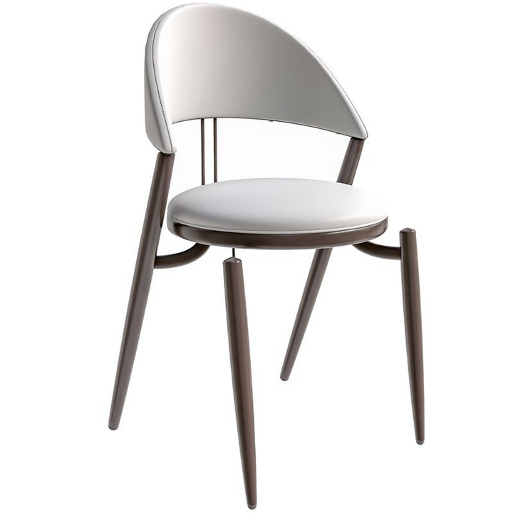 LeisureMod Venice Collection Modern Dining Chair In White