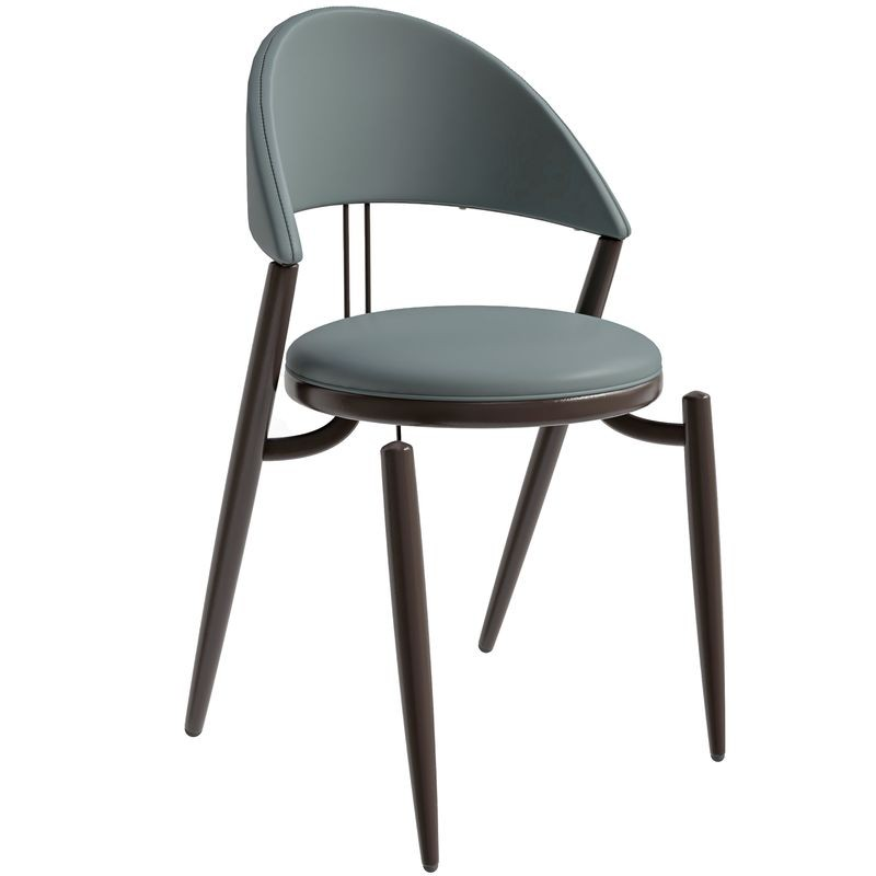 LeisureMod Venice Collection Modern Dining Chair In Light Grey