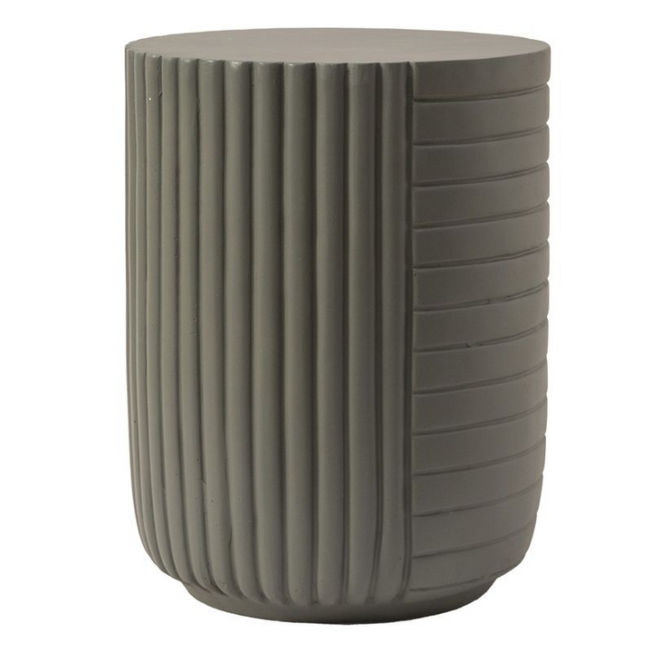 Leisuremod Modern Side End Table Trove Series in Green Grey