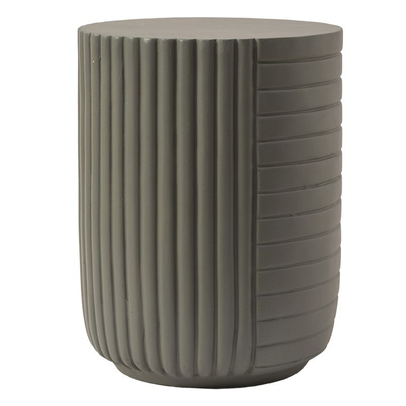 Leisuremod Modern Side End Table Trove Series in Green Grey