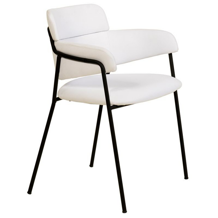 LeisureMod Axis Collection Modern Dining Chair in White