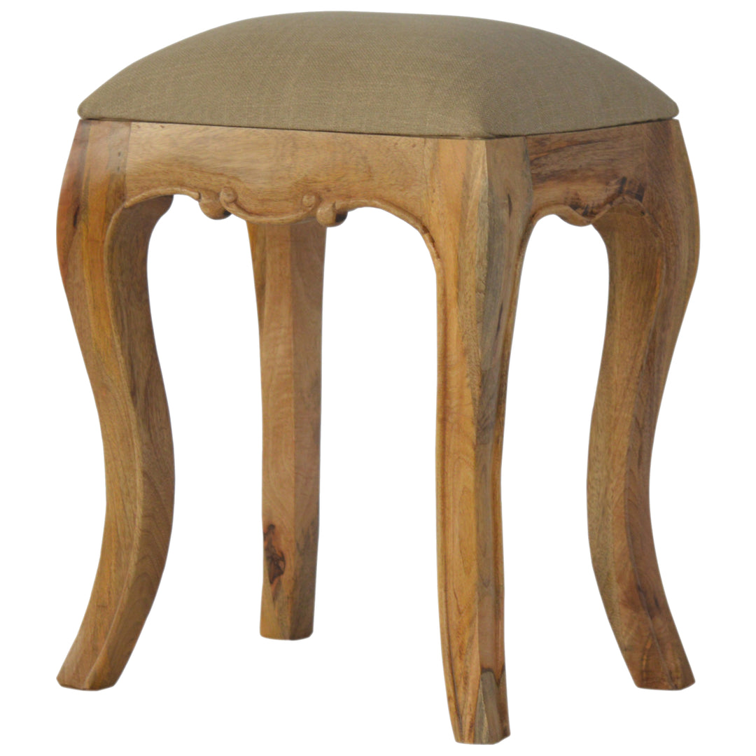 Chantilly Mud Linen Stool