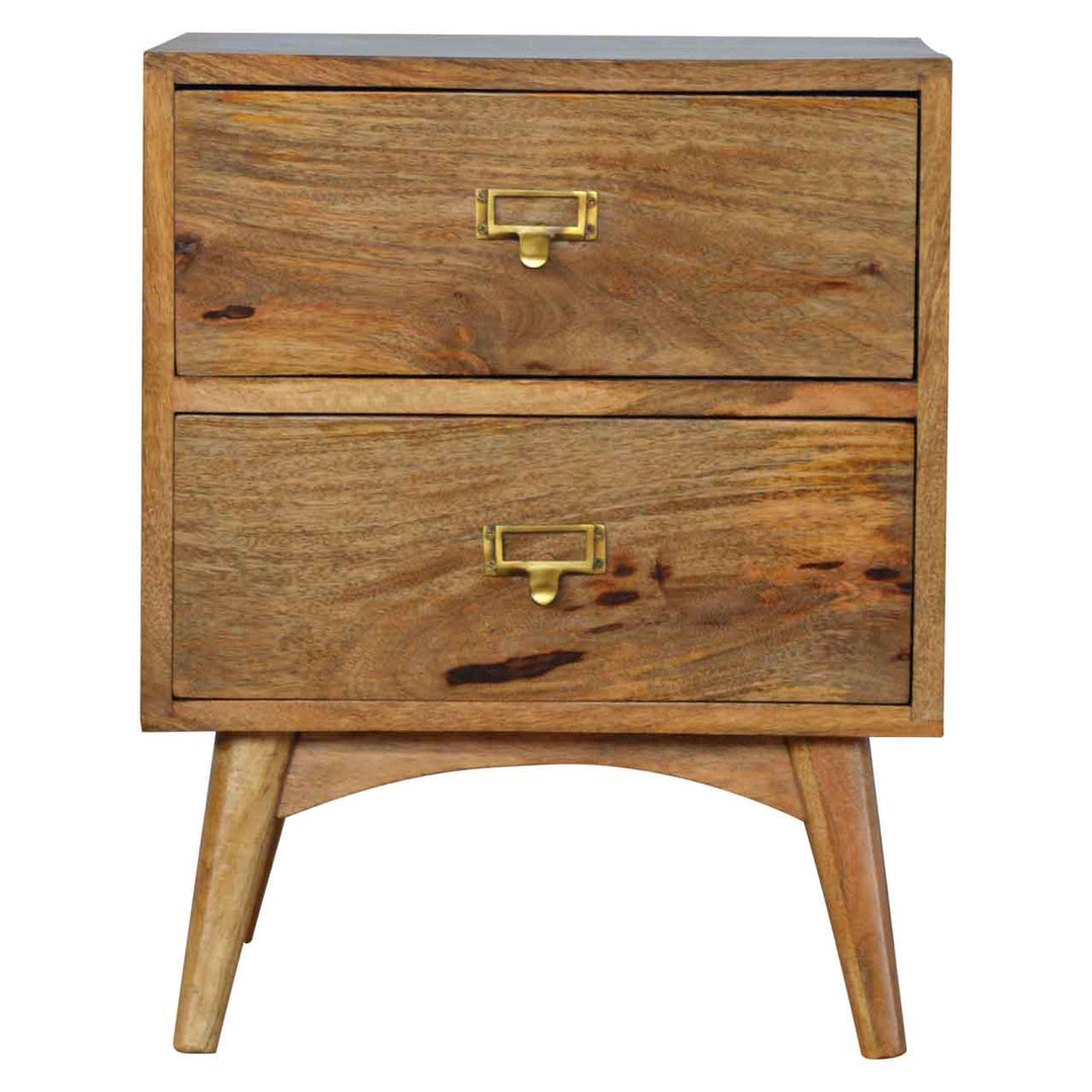 Brass Metal Slot Nightstand