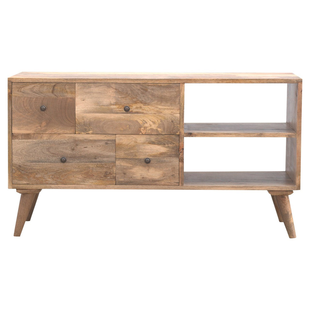 Oak-ish Multi Drawer Media Unit