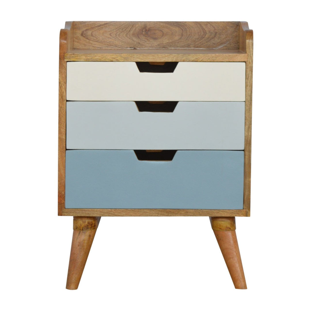 Blue and White Gradient Nightstand