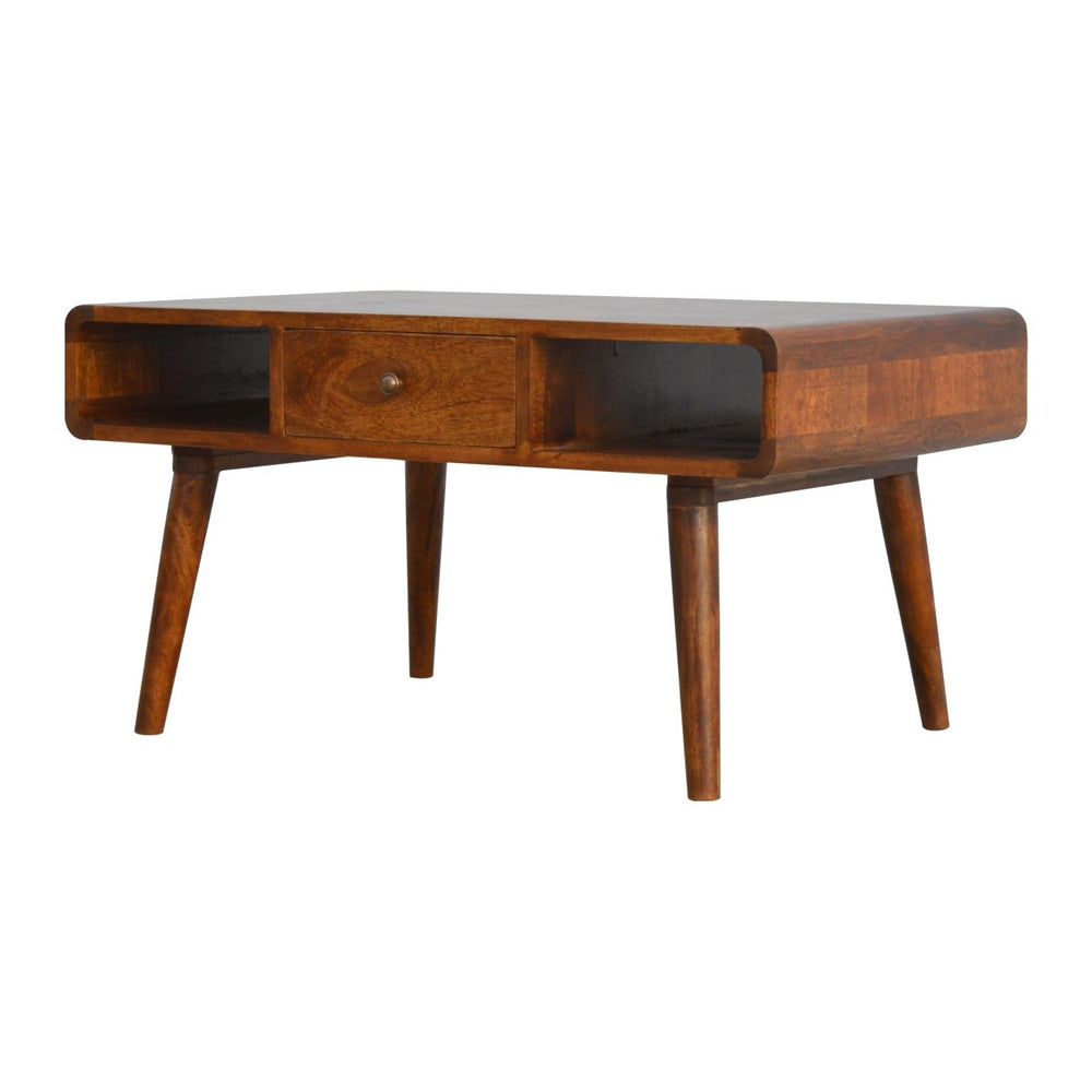 Curved Chestnut Coffee Table Photo 2