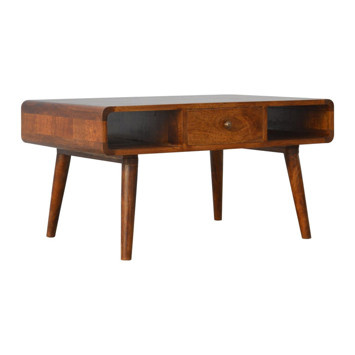 Curved Chestnut Coffee Table Photo 3