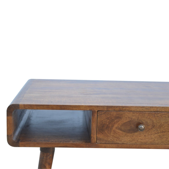 Curved Chestnut Coffee Table Photo 5