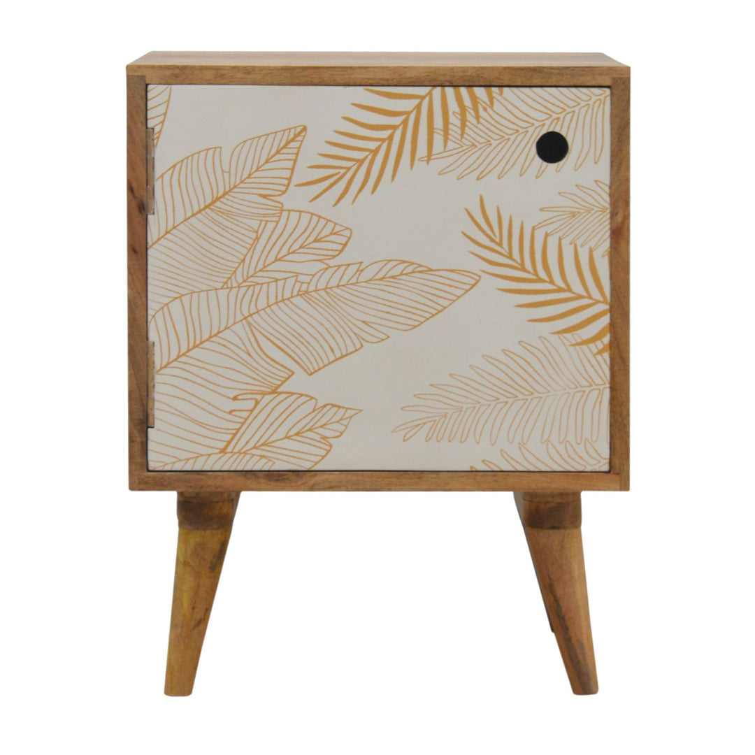 Leaf Screen-printed Nightstand