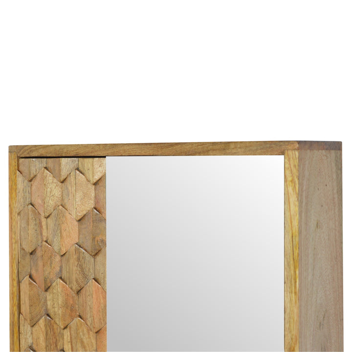 Pineapple Carved Mirror Cabinet Photo 5