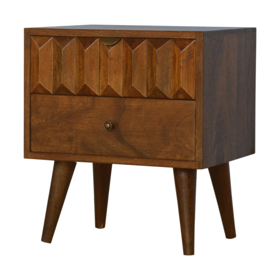 Chestnut Prism Nightstand Photo 3