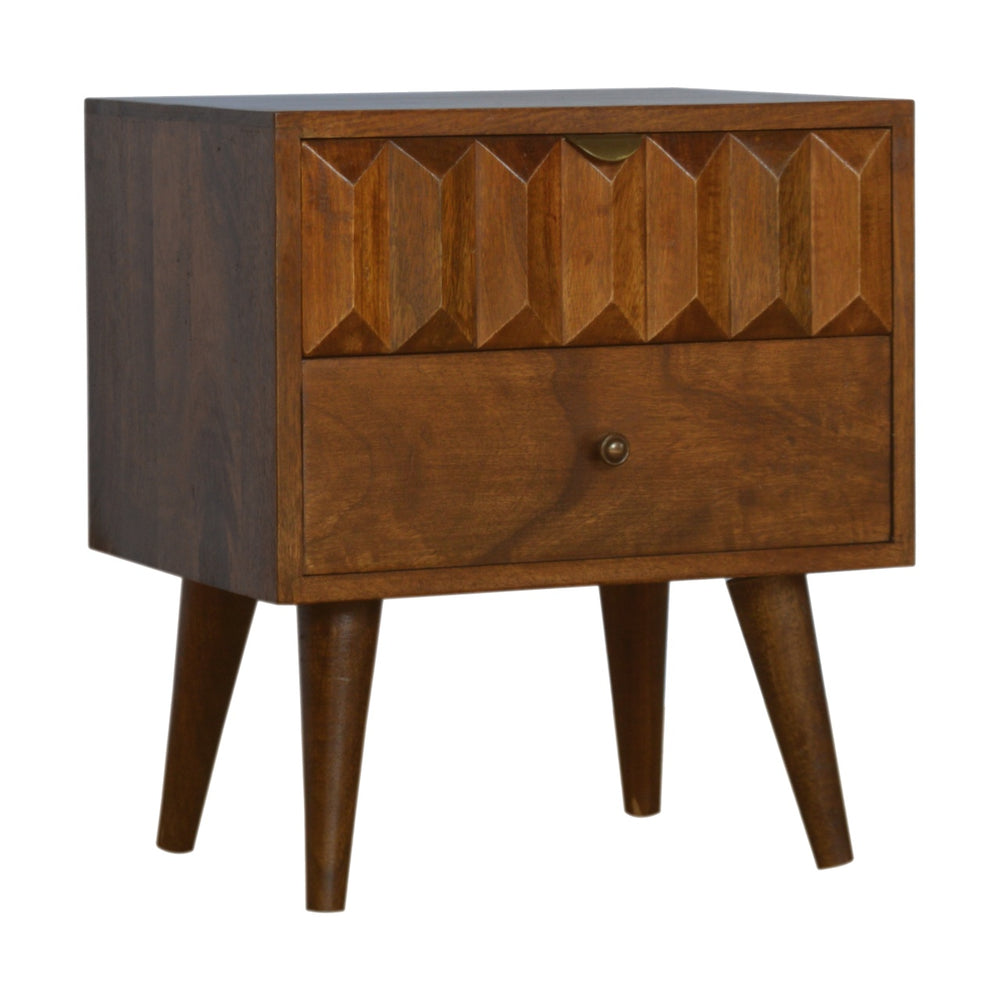 Chestnut Prism Nightstand Photo 2