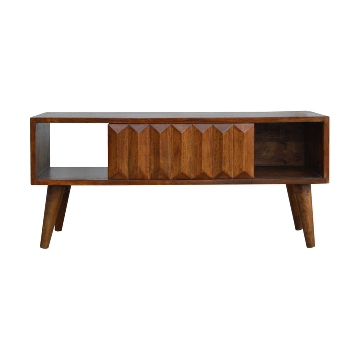 Chestnut Prism Sliding Media Unit Photo 2