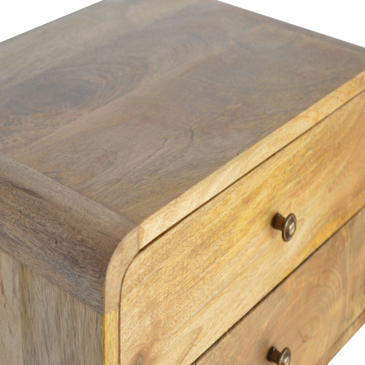 Oak-ish 2 Drawer Floating Nightstand Photo 6