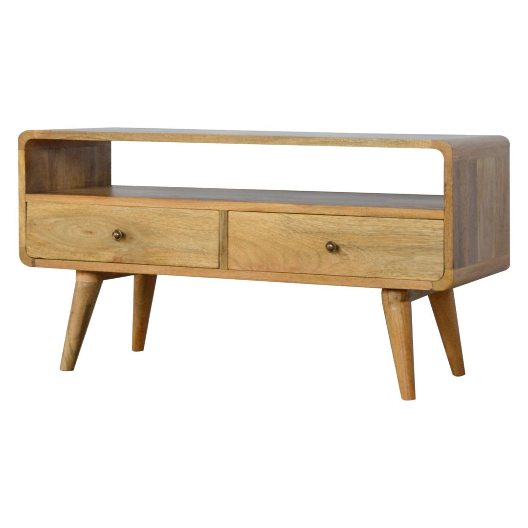 Curved Oak-ish Media Unit Photo 2