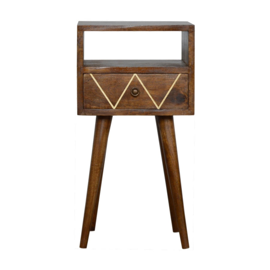 Mini Geo Brass Nightstand