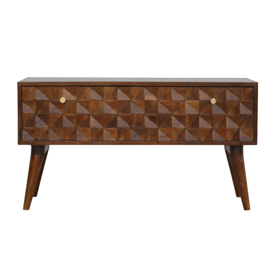 Chestnut Diamond Storage Bench