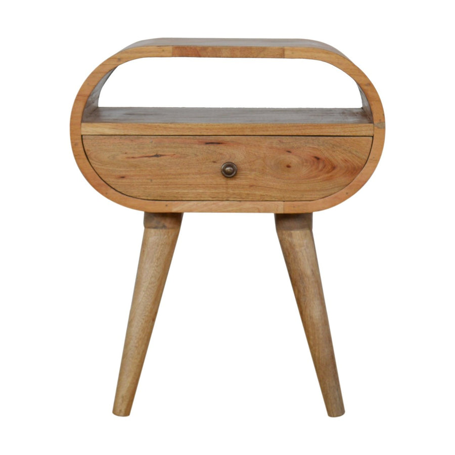 Circular Open Slot Nightstand