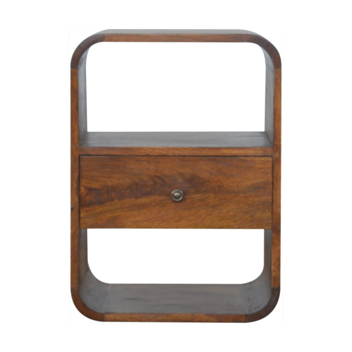 Chestnut Curved Edge Nightstand