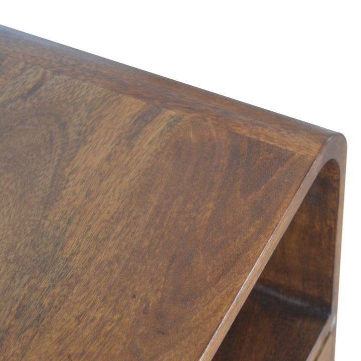 Chestnut Curved Edge Nightstand Photo 7