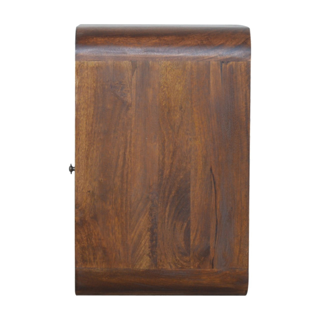 Chestnut Curved Edge Nightstand Photo 8