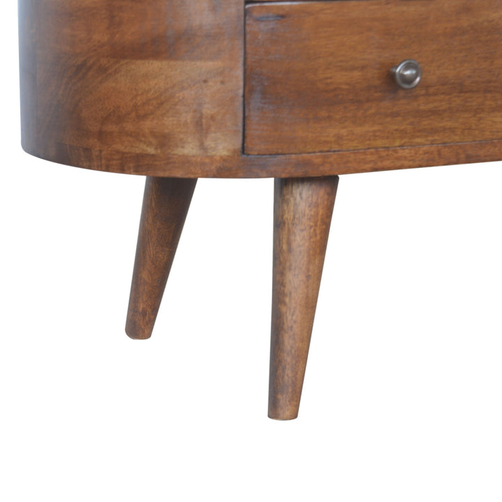 Chestnut Rounded Entertainment Unit Photo 7