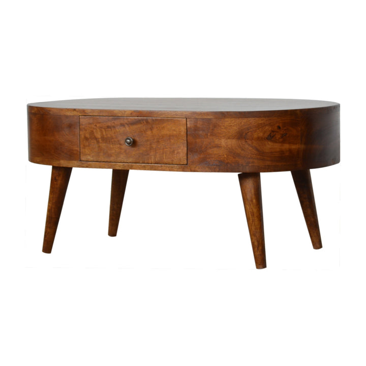 Chestnut Rounded Coffee Table Photo 3