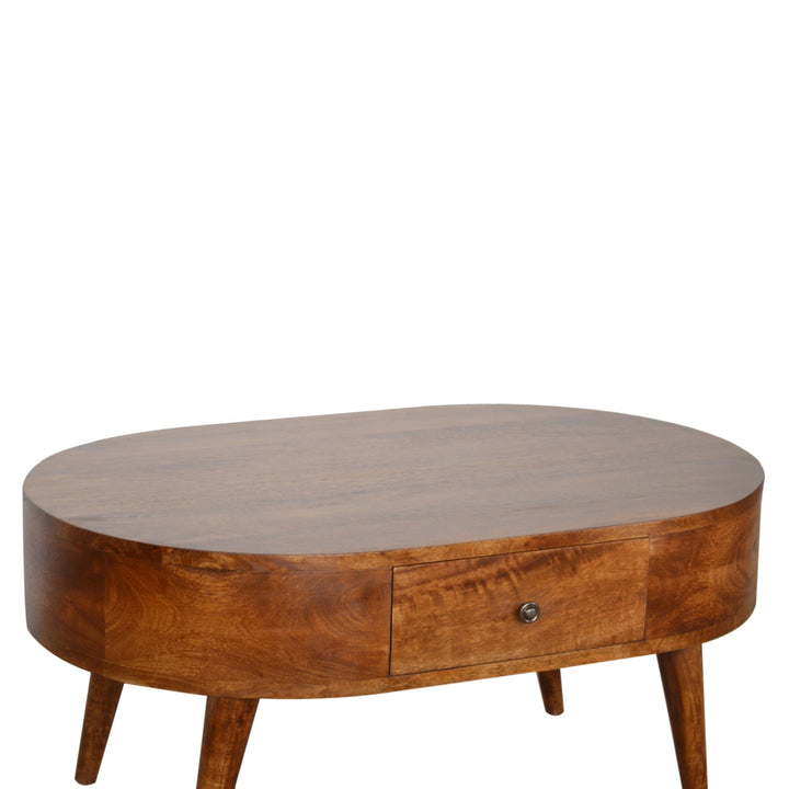 Chestnut Rounded Coffee Table Photo 4