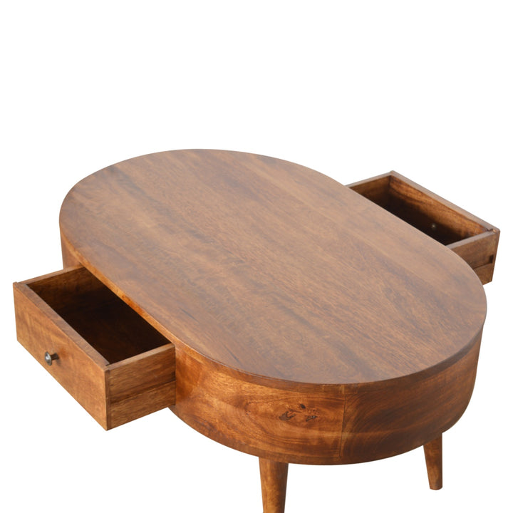 Chestnut Rounded Coffee Table Photo 5