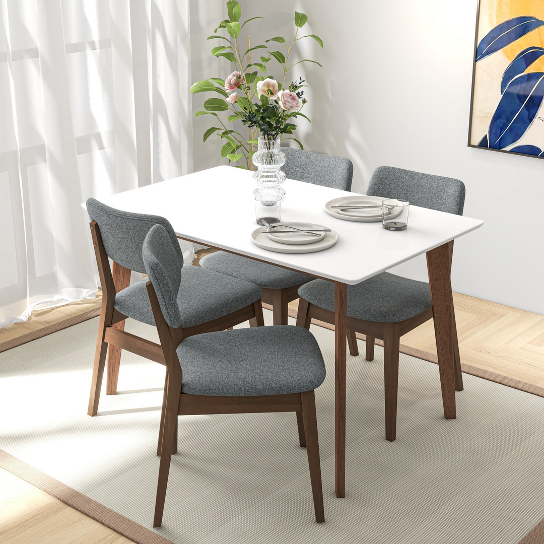 Carlos White Small Dining Table in Living Room.