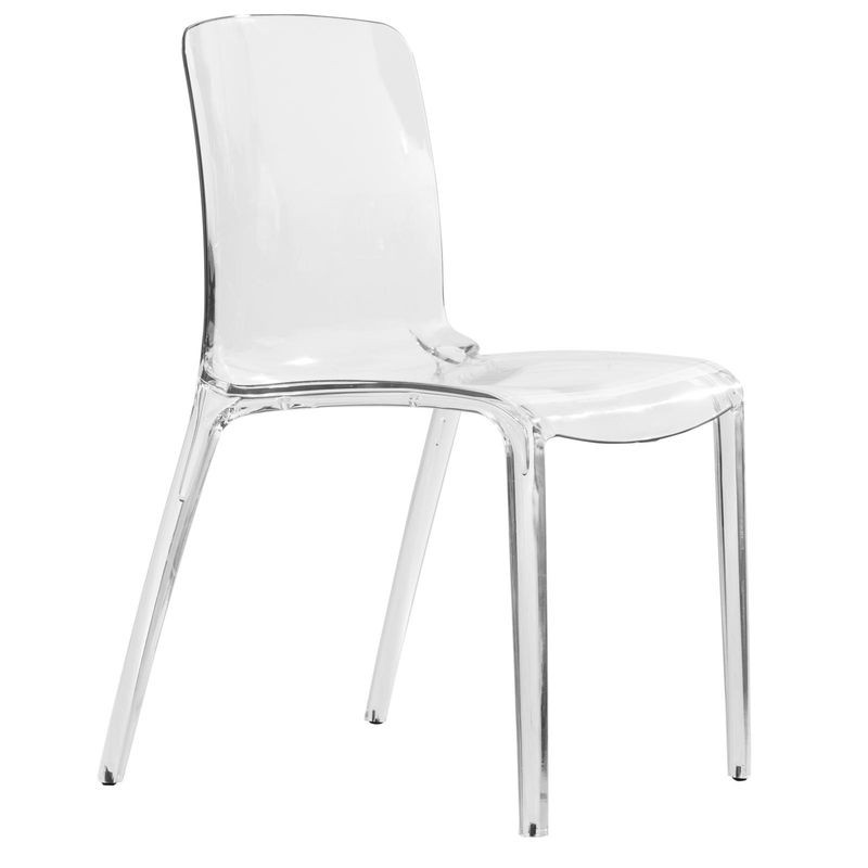 LeisureMod Murray Modern Dining Chair Clear