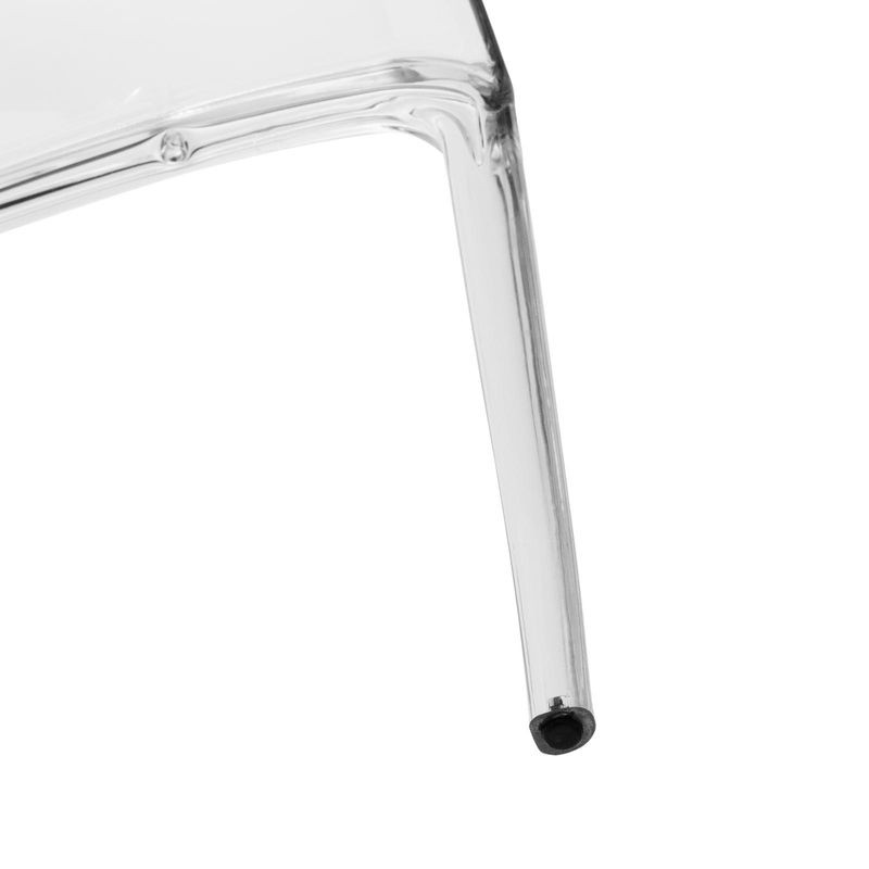 LeisureMod Murray Modern Dining Chair Clear Leg.