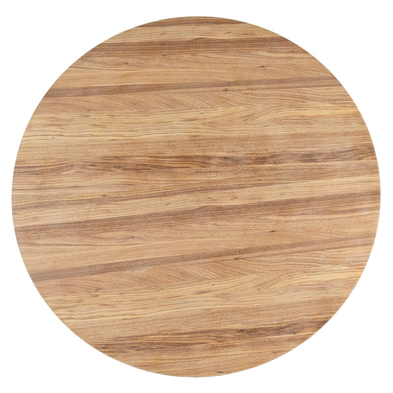 Leisuremod Fynix Collection Modern Dining Table in Natural Wood Top View.
