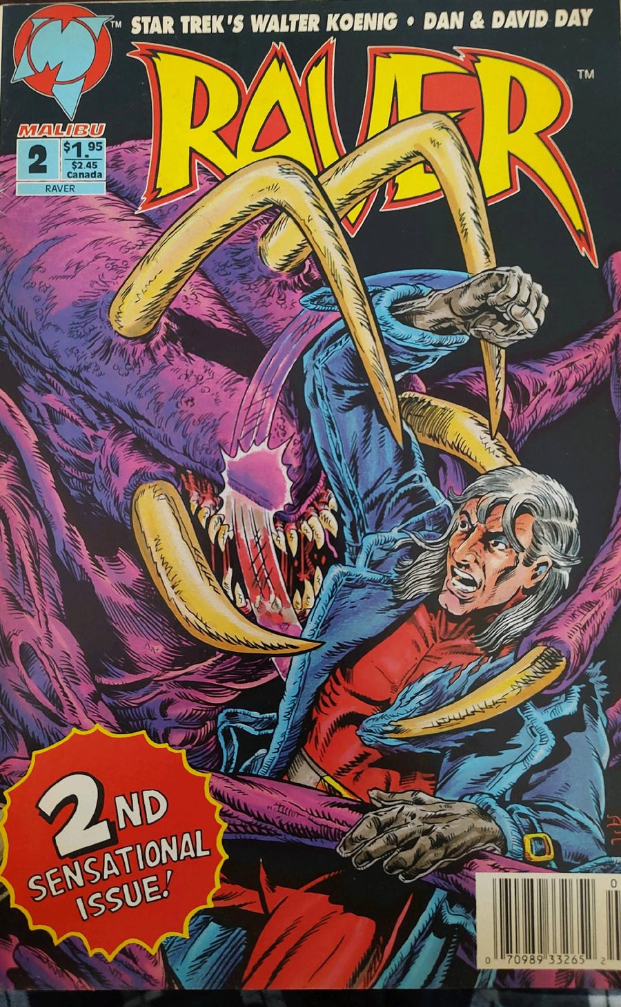 Raver #2 Mini Series 1993 Comic Book Cover