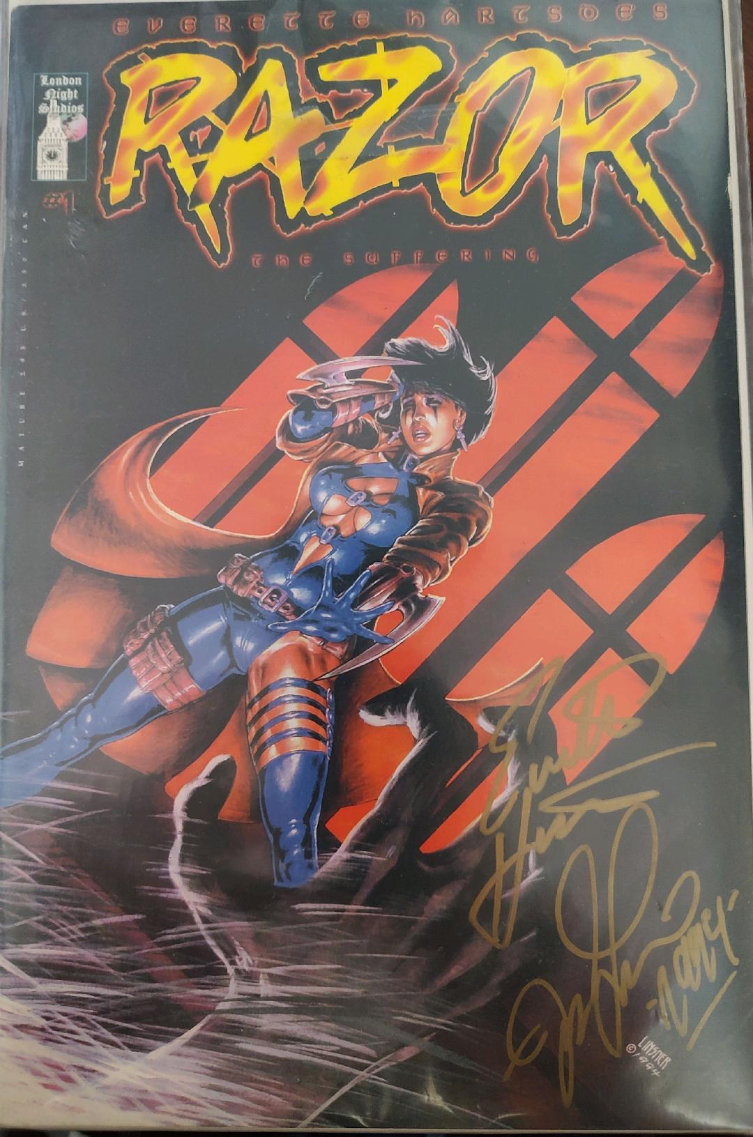 Razor #1 Suffering Signed Copy Comic Book Cover