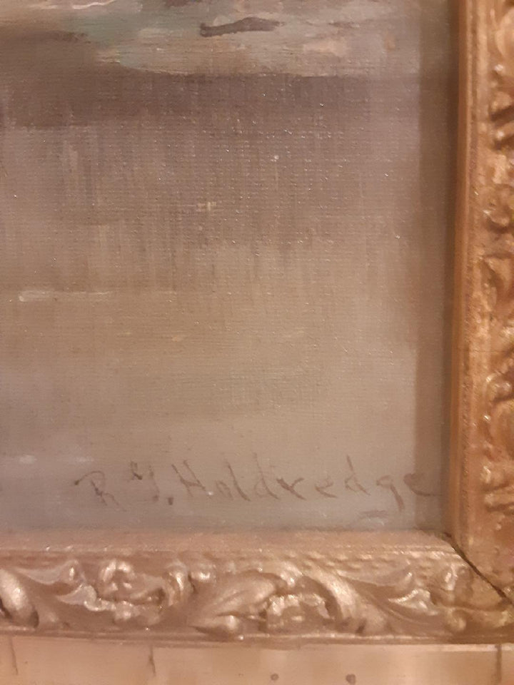 Ransome Gillet Holdredge Oil Painting (R.G Holdredge) Bottom Signature Photo