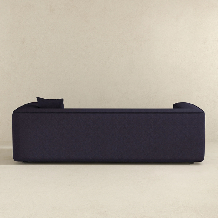 Marshall Modern Grey Boucle Sofa Back View.