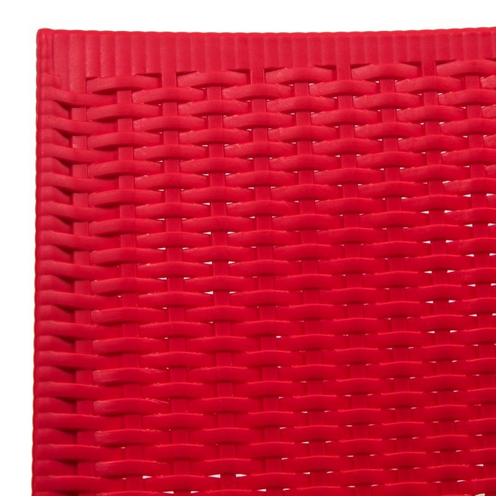 LeisureMod Weave Mace Indoor/Outdoor Chair (With Arms) Red Zoomed.