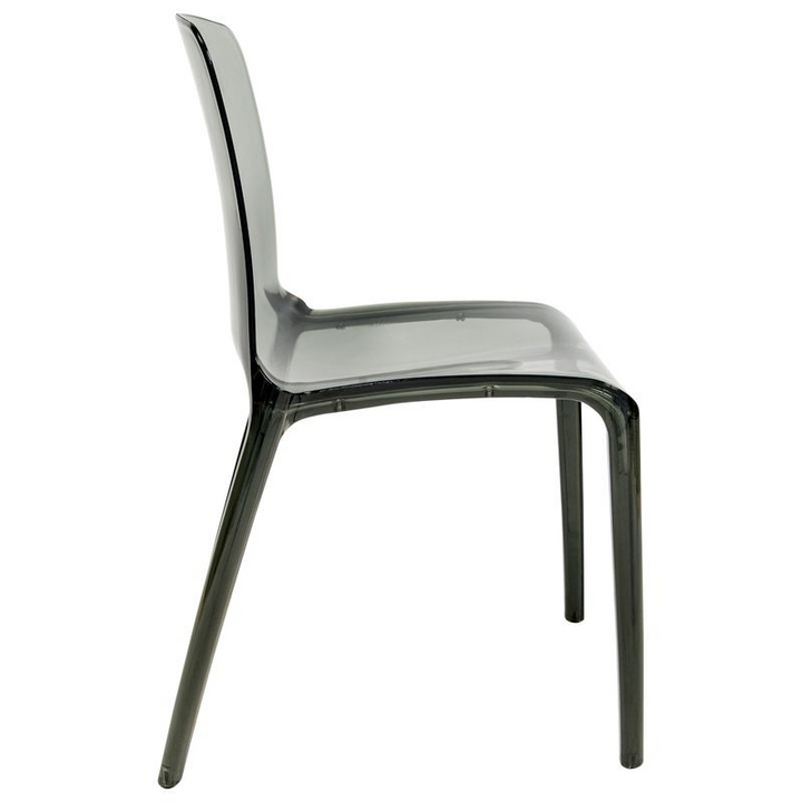 LeisureMod Murray Modern Dining Chair Black Side View.