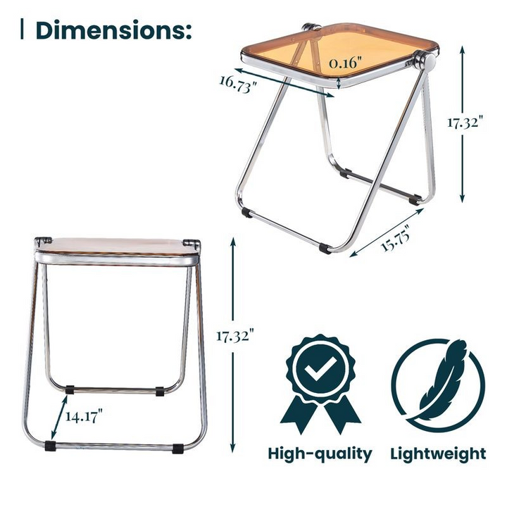 Dimensions of a small table with high-quality and lightweight icons.