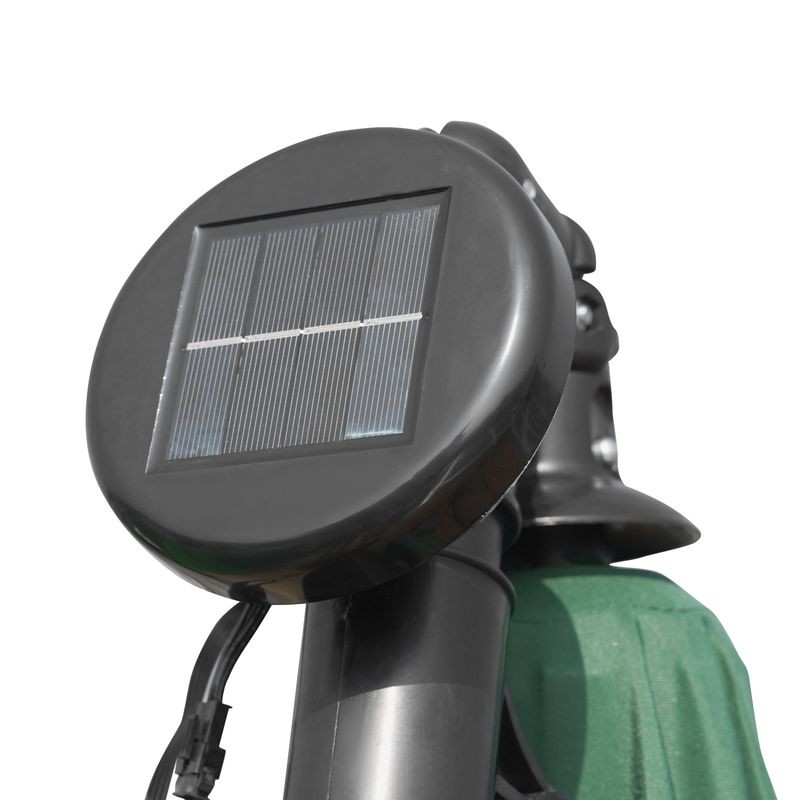 LeisureMod Willry Modern Outdoor 10 Ft Offset Cantilever Hanging Patio Umbrella with Solar Powered LED Green Solar Device.