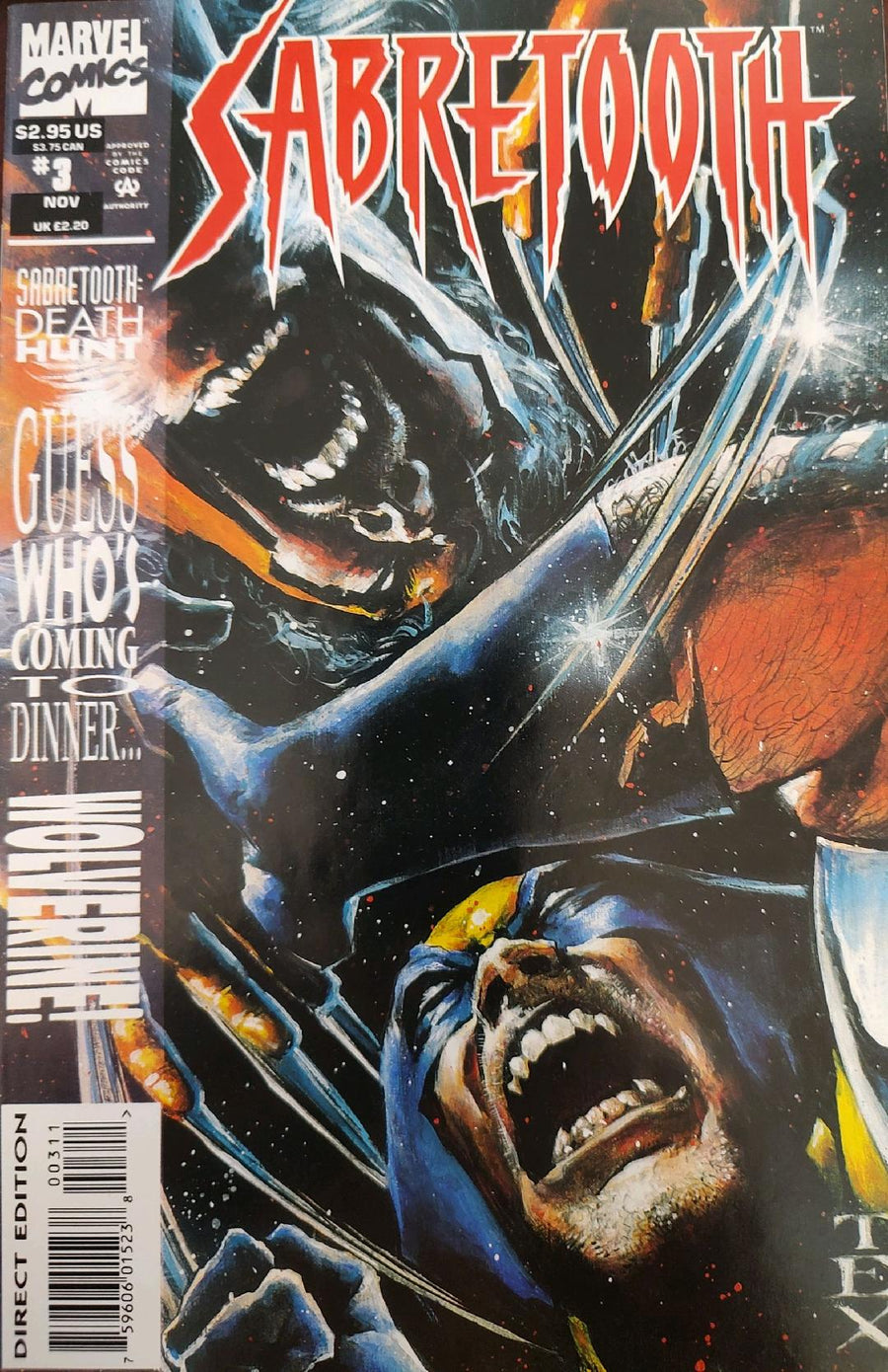 Sabretooth #3 Comic Book Cover