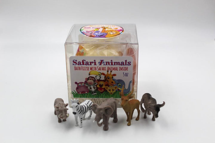 Kids Bath Bomb with Safari Animal Toy Inside - Extra Large 8-9 oz.