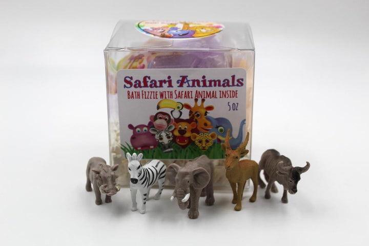 Kids Bath Bomb with Safari Animal Toy Inside - Extra Large 8-9 oz.