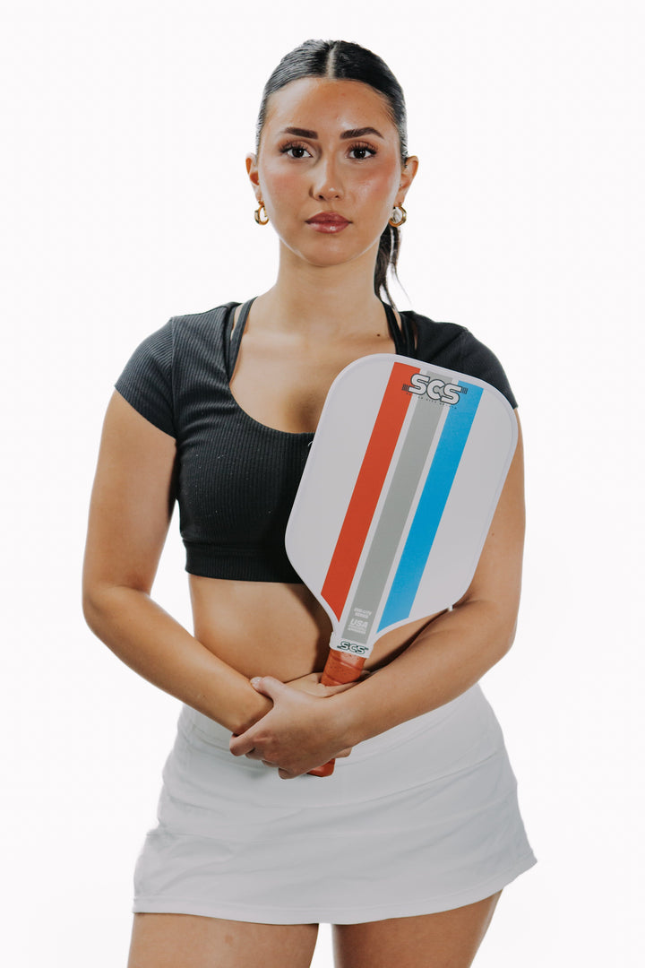 Mav Evo-Lite Series Pickleball Paddle with Model.