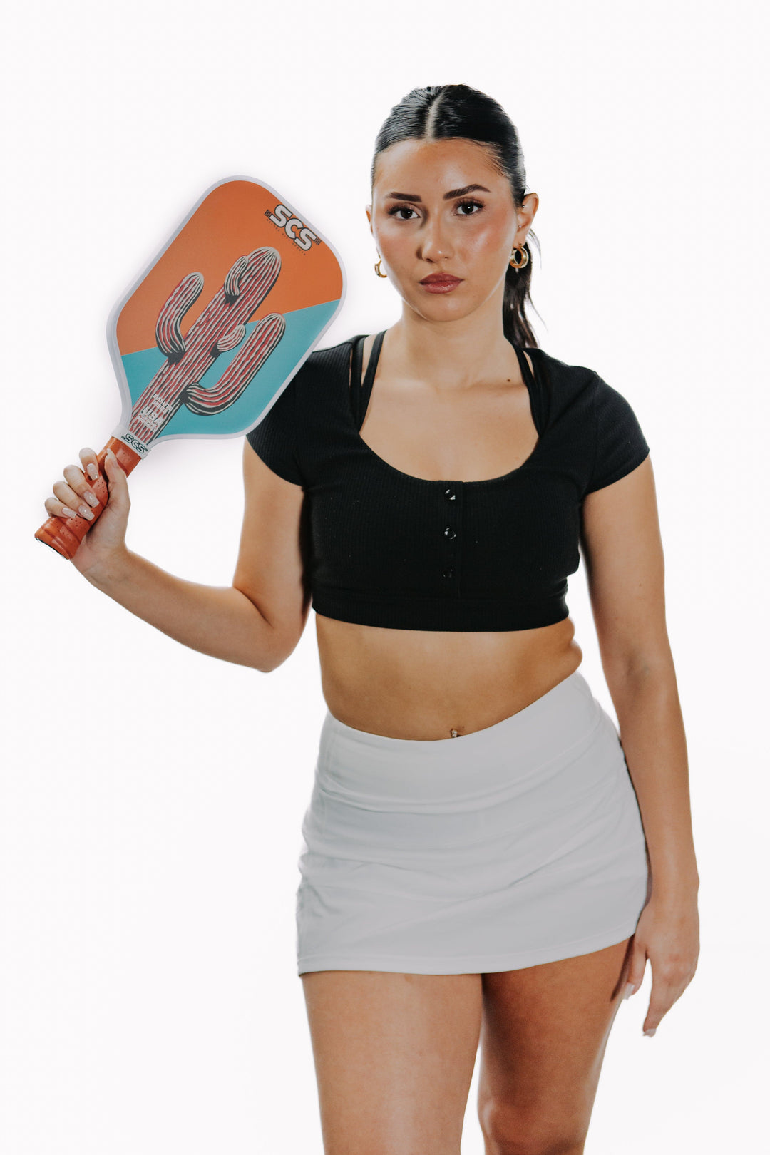 Cacti Evo-Lite Series Pickleball Paddle with Model.