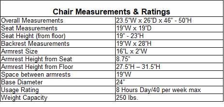 Set of 2 High Back Conference Room Chairs in Faux Leather Measurements