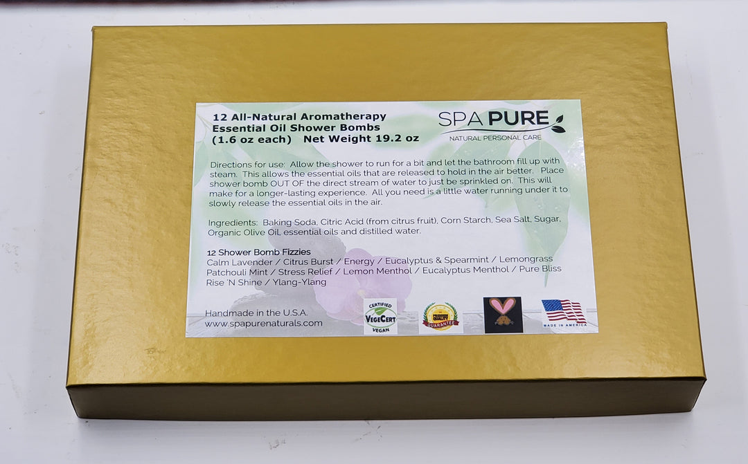 12 Aromatherapy Shower Steamers - Newest - Most Popular scents - 100% Essential Oil Blends